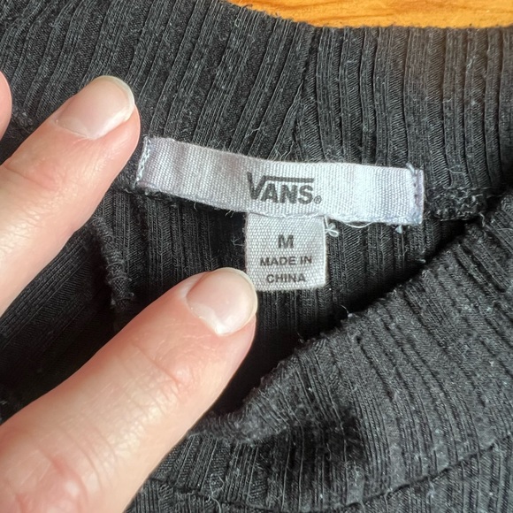 Ribbed black Vans turtleneck T-shirt - Picture 4 of 6